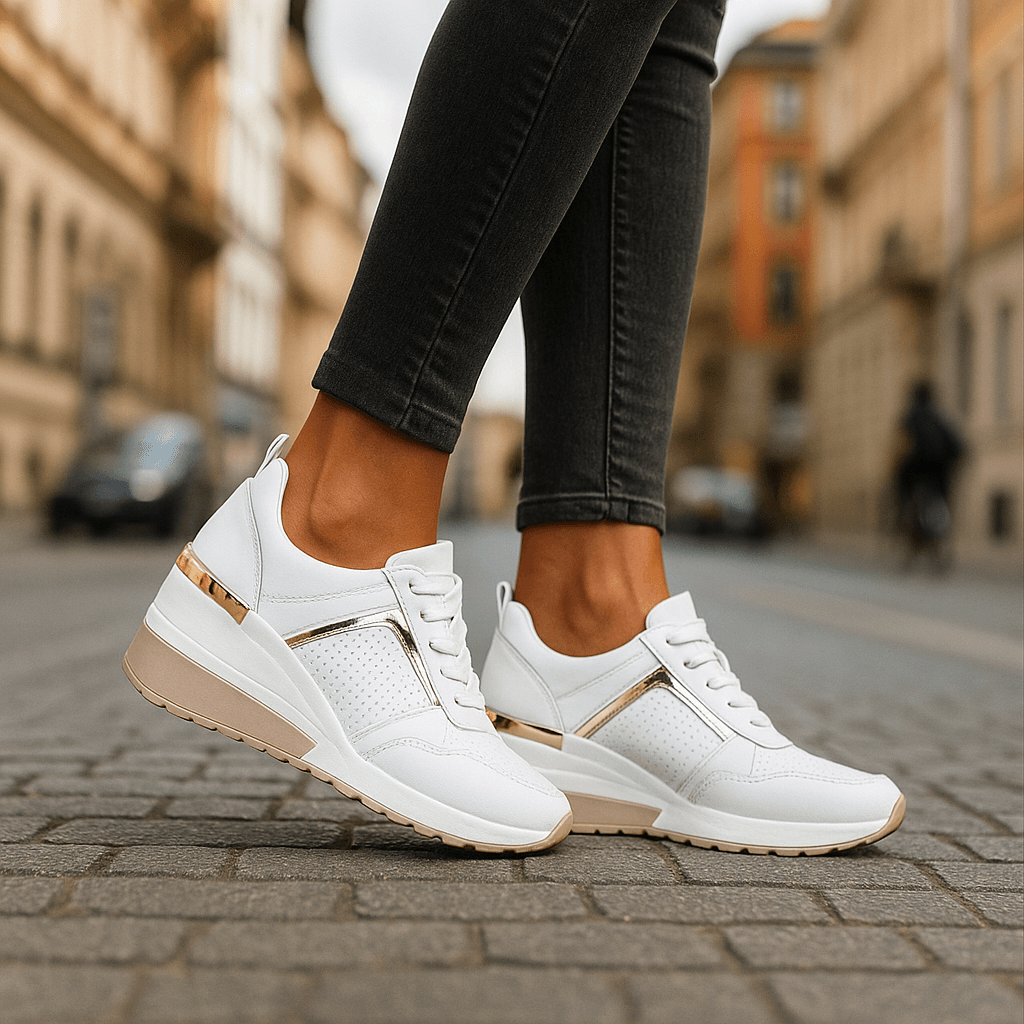 Lyria Women's Sneakers | Shock-Absorbing White Comfort - 6