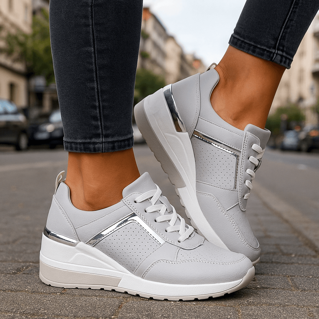 Lyria Women's Sneakers | Shock-Absorbing White Comfort - 3