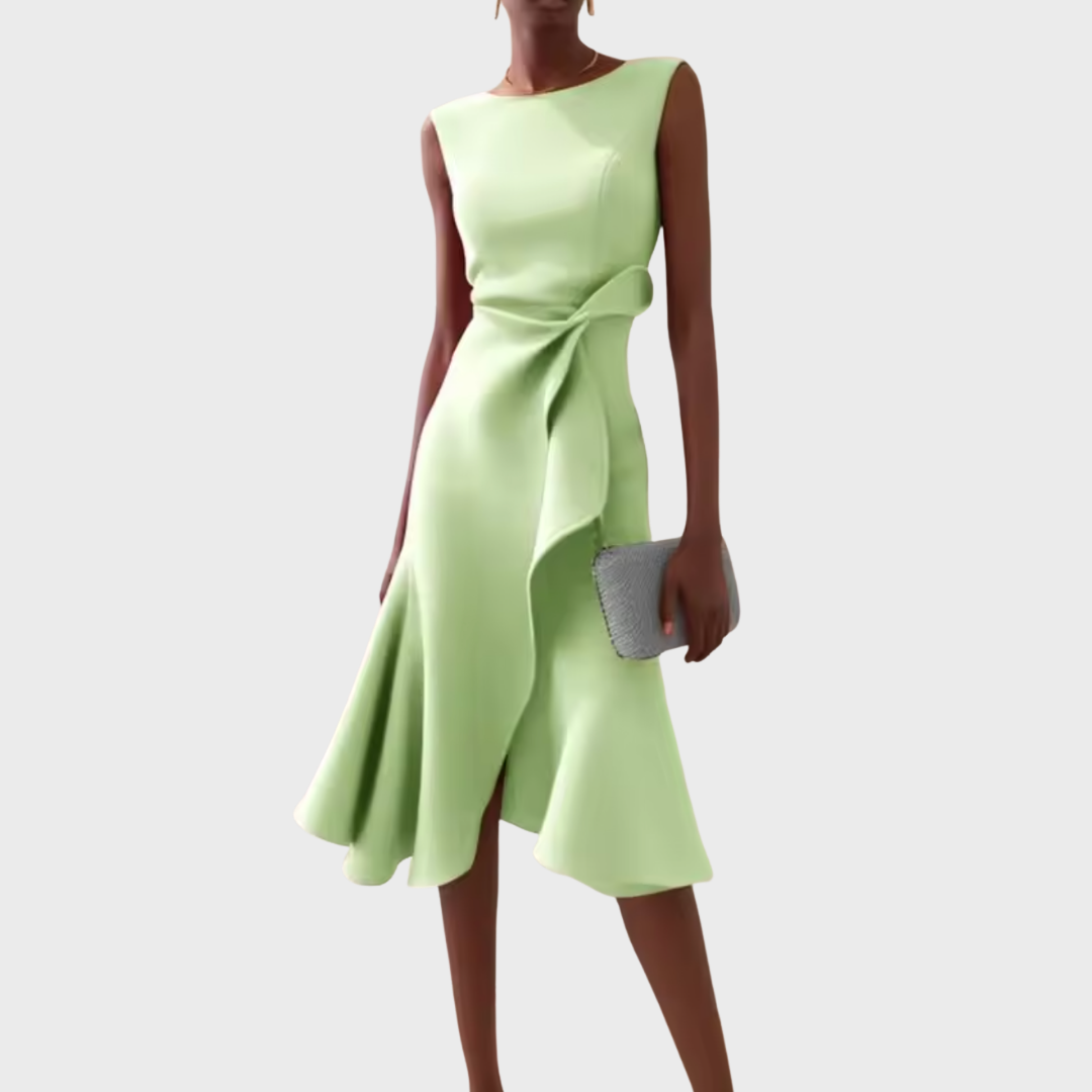 Sierra Women's Midi Dress | Asymmetric Draped Design, Perfect for Summer and Formal Occasions - 8