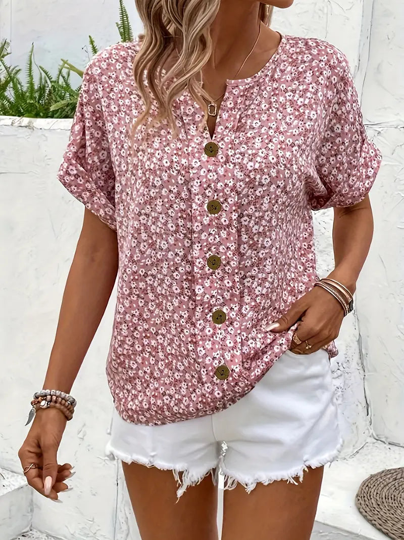 Virellea Women's Long Sleeve Blouse | Elegant Floral Design, Lightweight & Breathable - 3