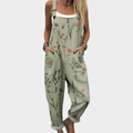Rina Women's Jumpsuit | Printed Relaxed Fit, Adjustable Straps - 1