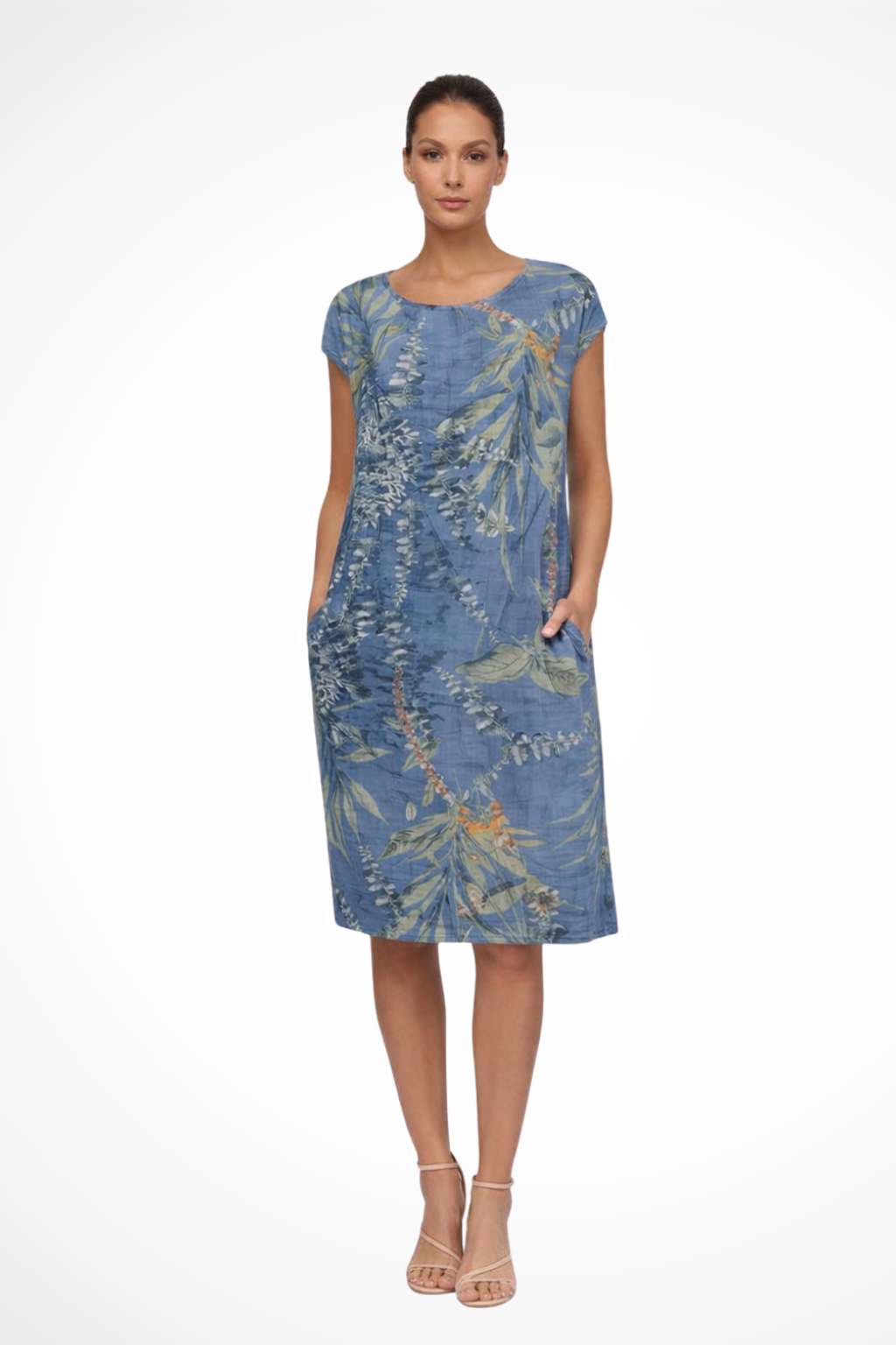Ivy Women's Summer Dress | Botanical Print, Casual Relaxed Fit - 4