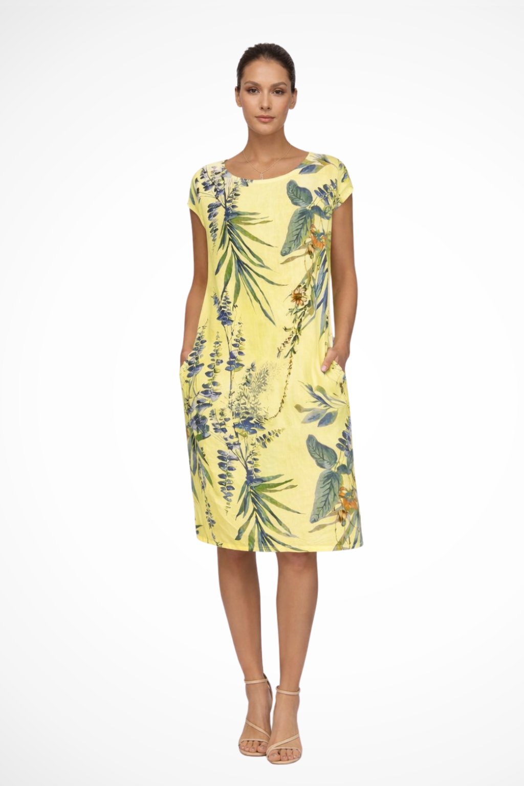 Ivy Women's Summer Dress | Botanical Print, Casual Relaxed Fit - 9