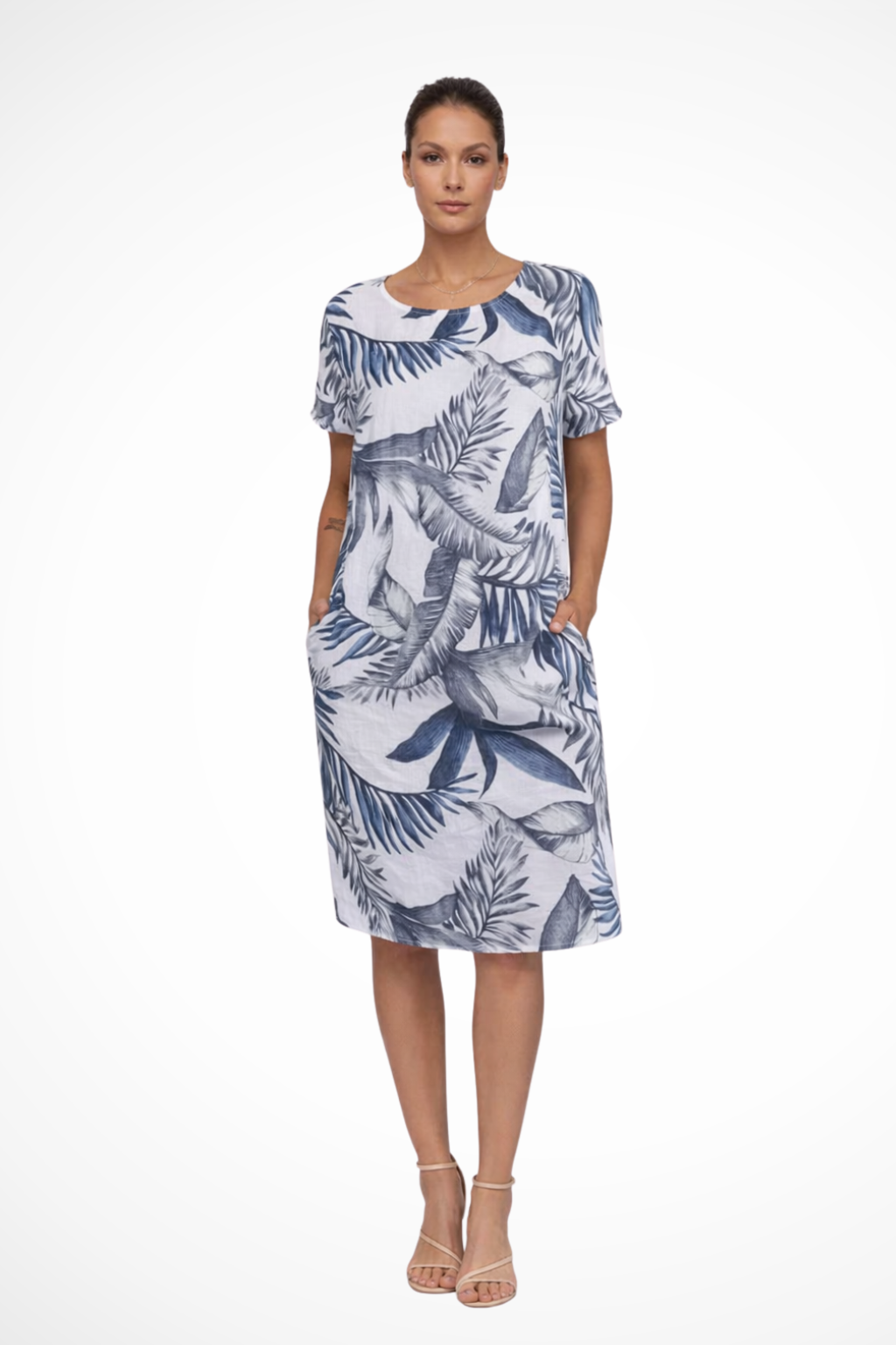 Ivy Women's Summer Dress | Botanical Print, Casual Relaxed Fit - 2