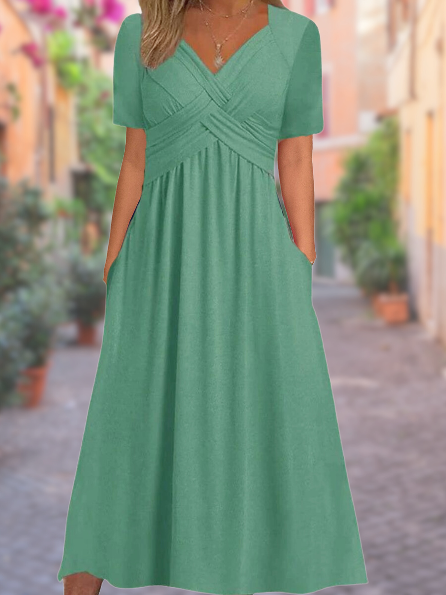 Sophie Women's Dress | Lightweight V-Neck Summer Dress - 3