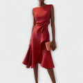 Sierra Women's Midi Dress | Asymmetric Draped Design, Perfect for Summer and Formal Occasions - 1