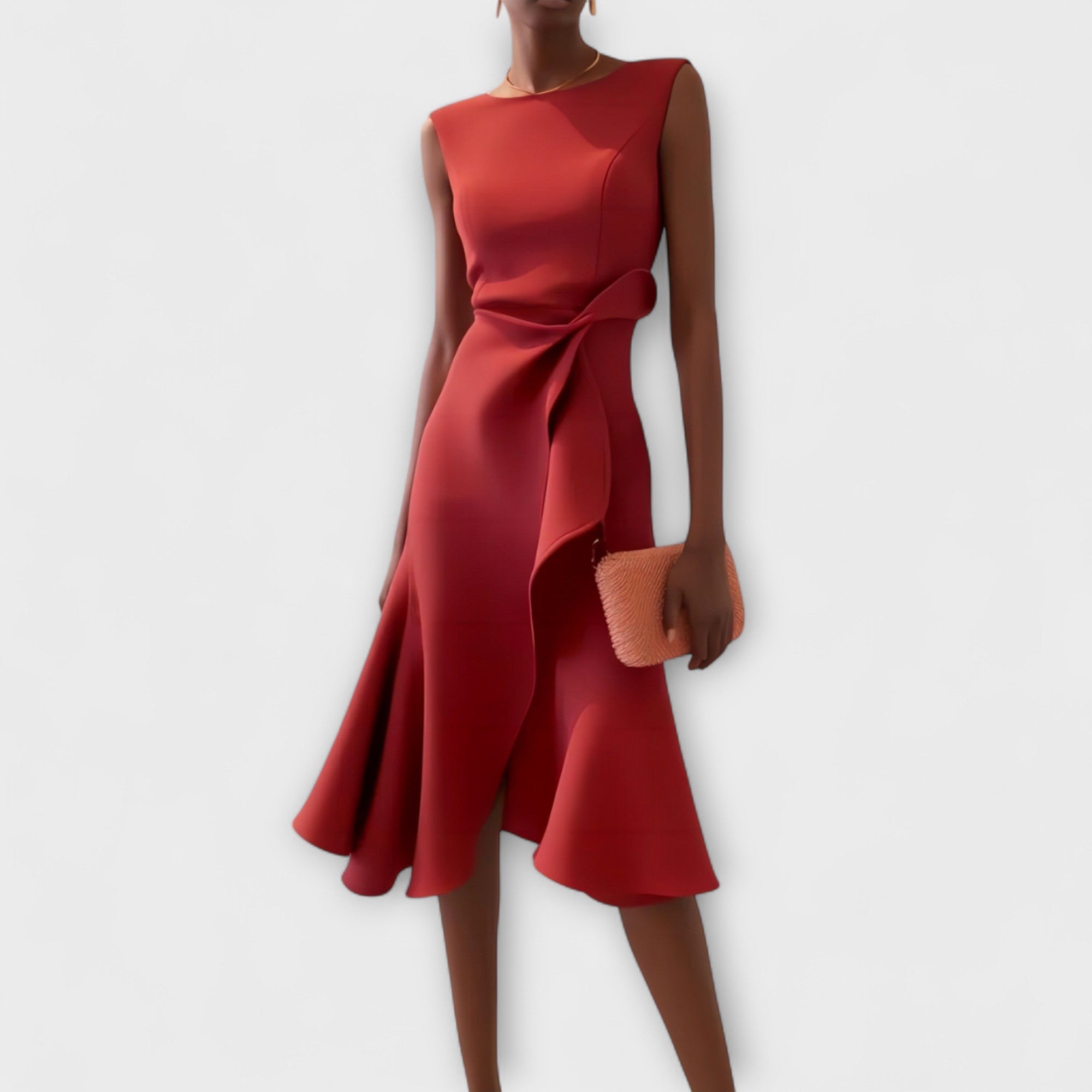 Sierra Women's Midi Dress | Asymmetric Draped Design, Perfect for Summer and Formal Occasions - 1