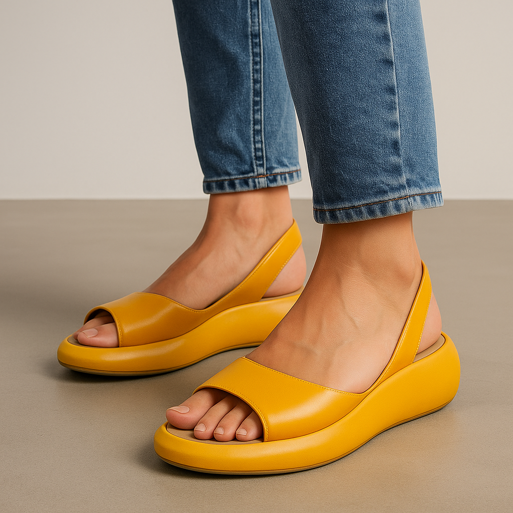 Womens Sandals - Open-Toe Comfort Design with Slip-Resistant Sole, Breathable Leather Upper, Perfect for Casual and Semi-Formal Wear - 7