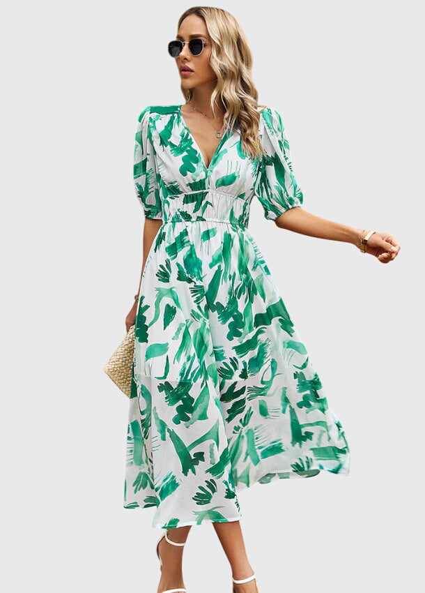 Mira Women's Midi Dress | Floral Print, Flattering Fit - 11