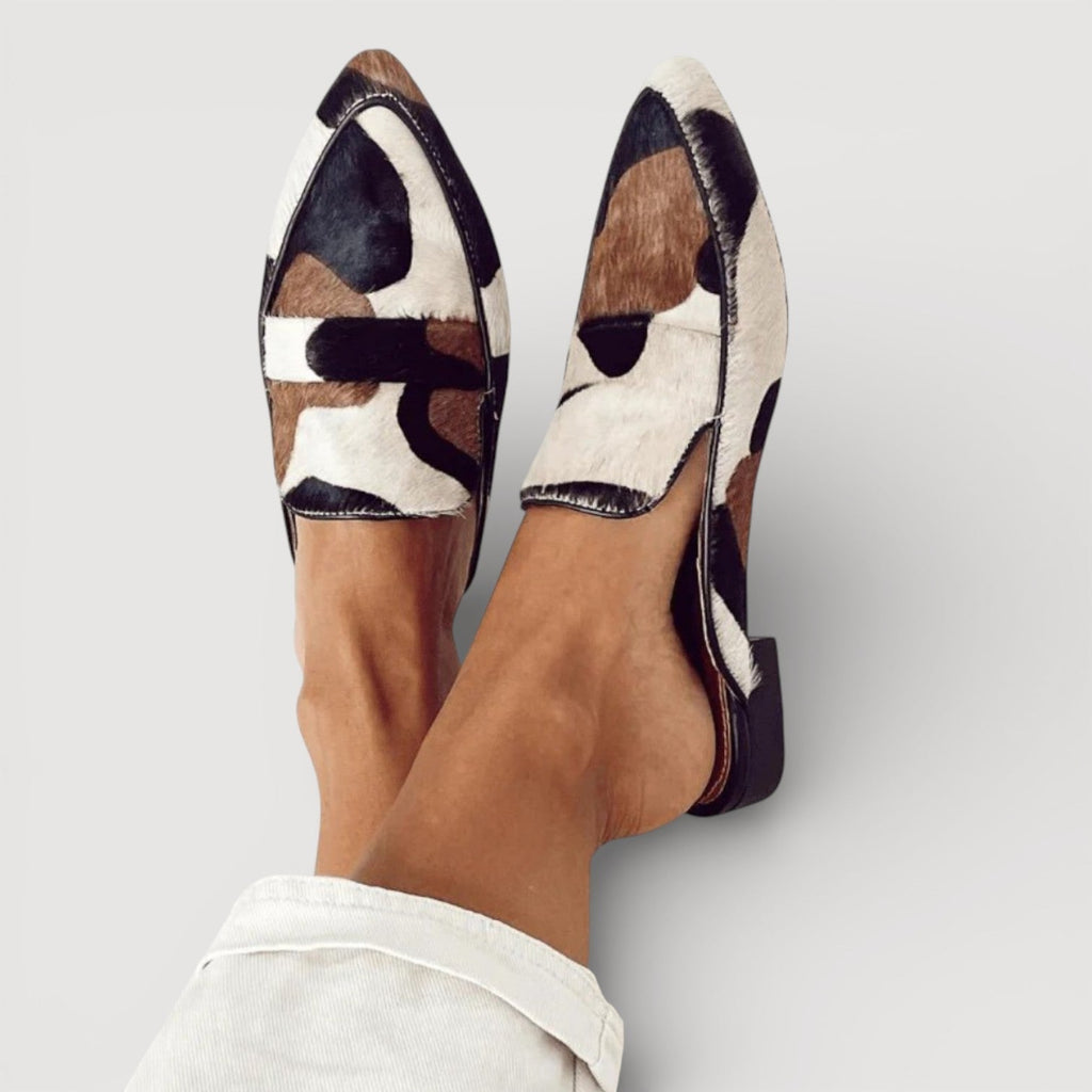 Womens Loafers with Abstract Pattern - Slip-On Comfort and Modern Style for Everyday Wear - 2
