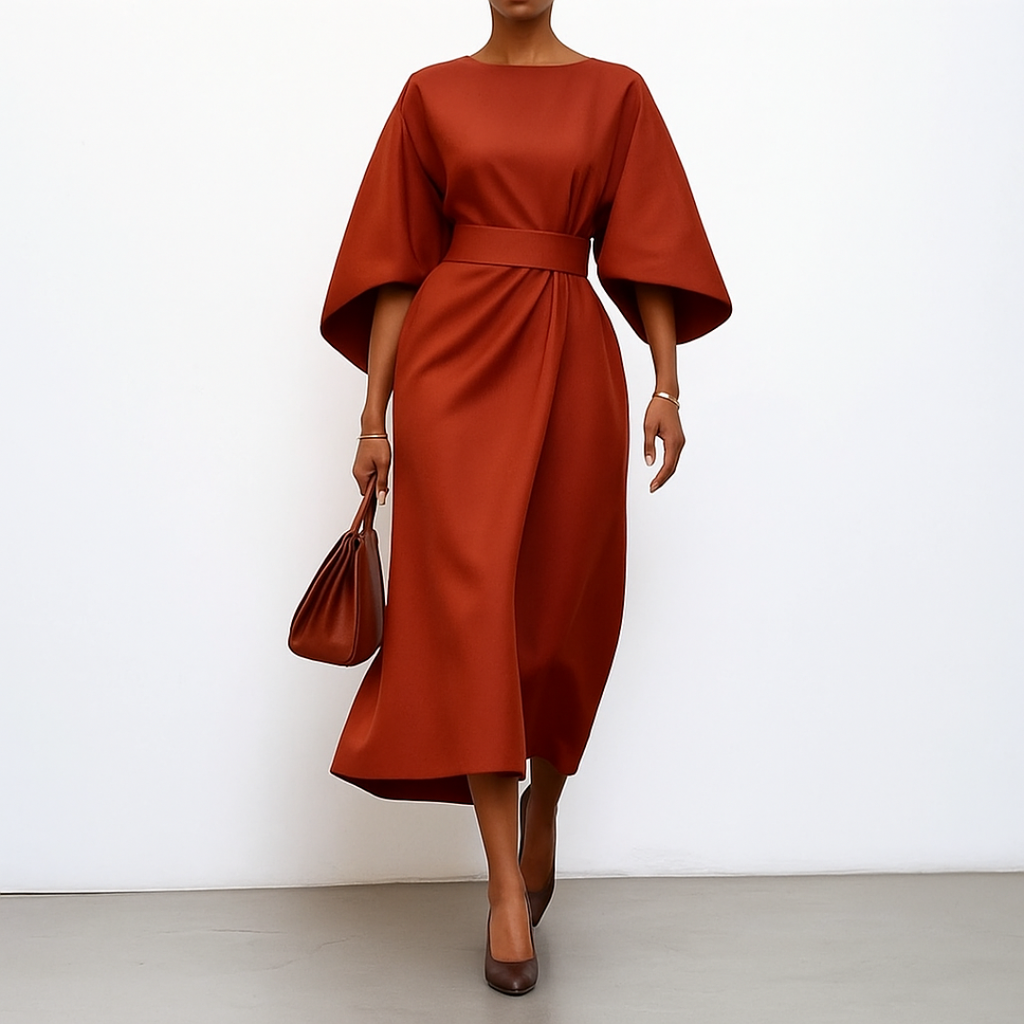 Eldra Women's Maxi Dress | Satin Feel, Elegant Evening Wear - 1