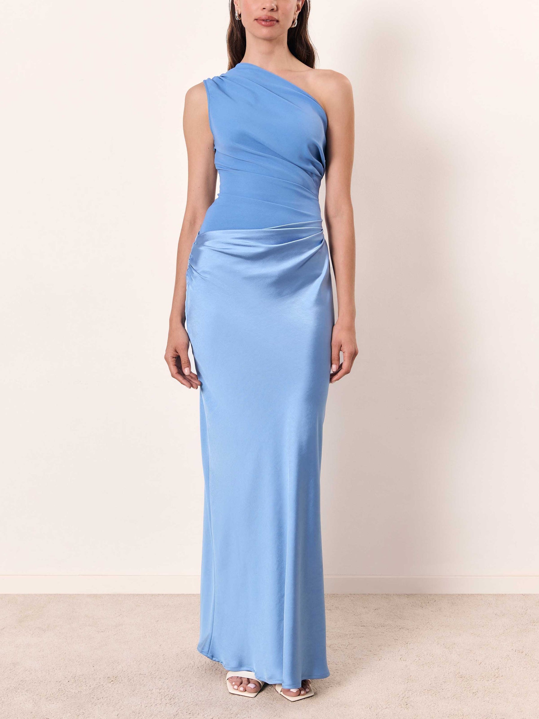 Anita Women's Maxi Dress | One Shoulder Pleated Design, Plus Size Available - 9