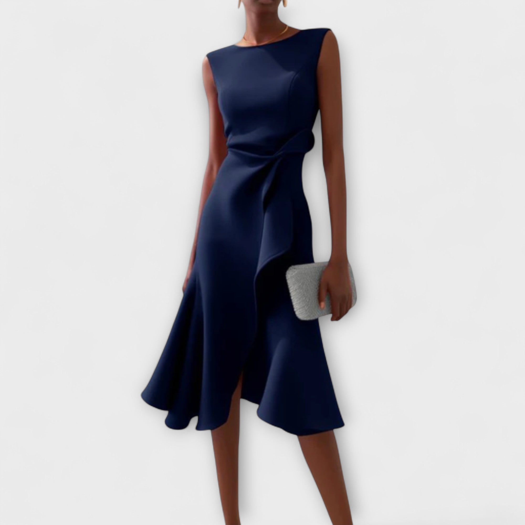 Sierra Women's Midi Dress | Asymmetric Draped Design, Perfect for Summer and Formal Occasions - 2
