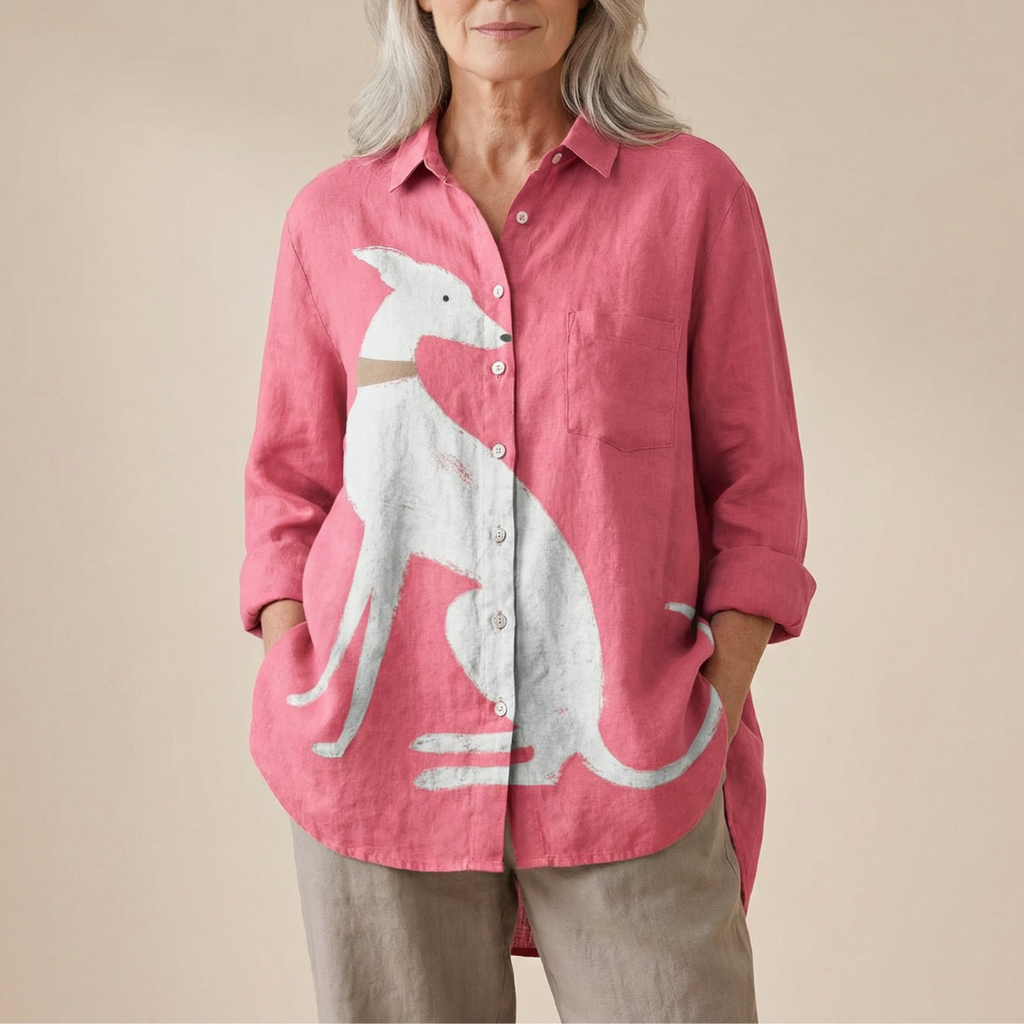 Ava Women's Shirt | Artistic Print, Relaxed Fit - 4