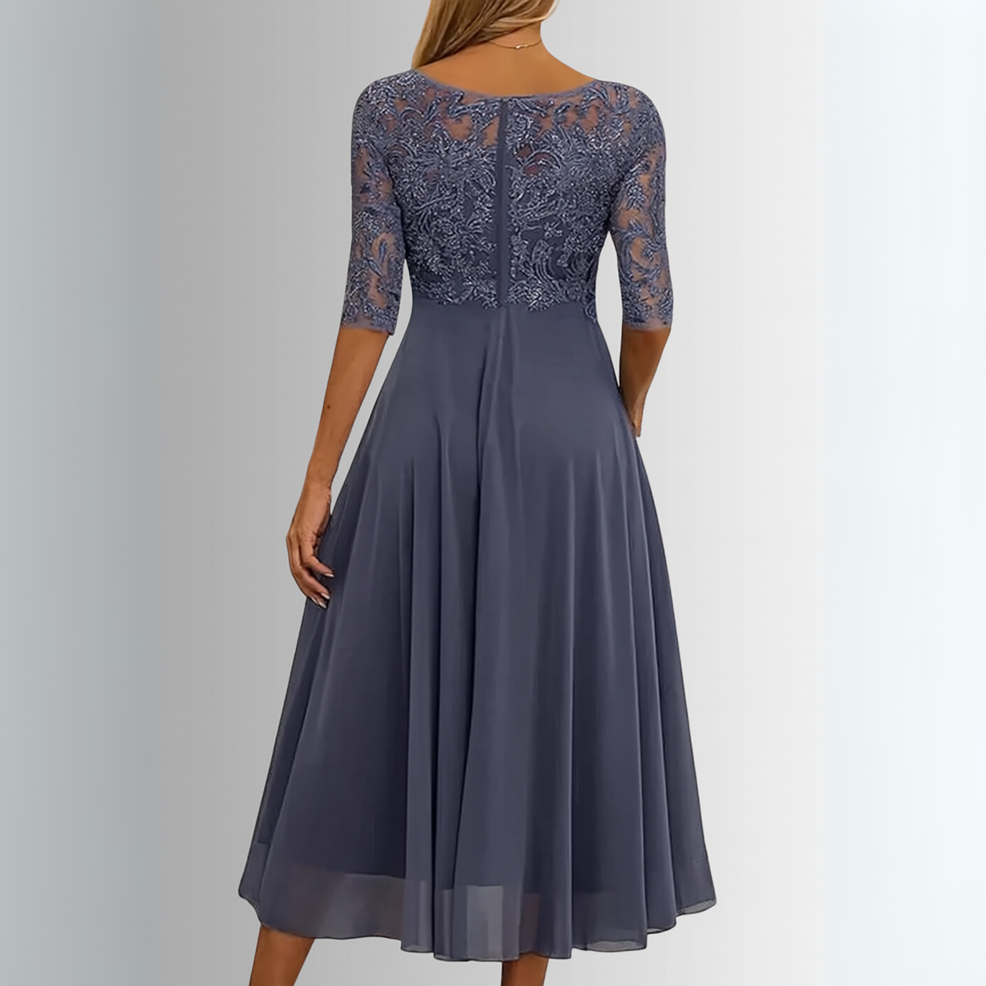 Rhea Women's White Lace Dress | Timeless Elegance for Summer and Formal Events - 6