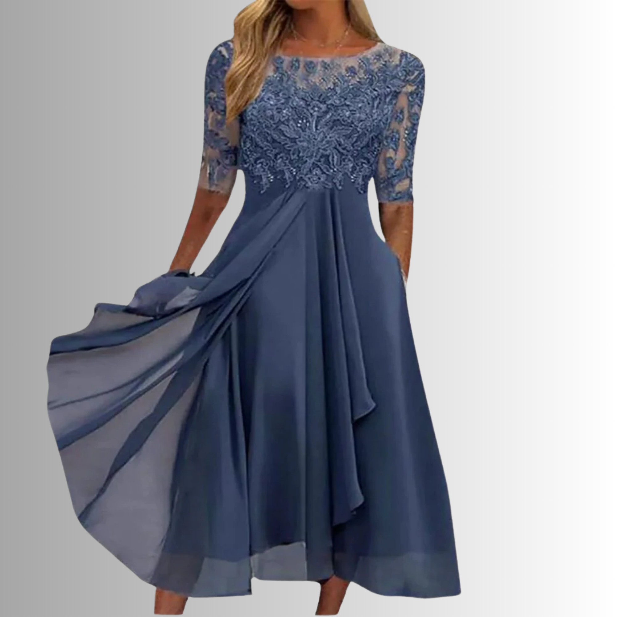 Rhea Women's White Lace Dress | Timeless Elegance for Summer and Formal Events - 1