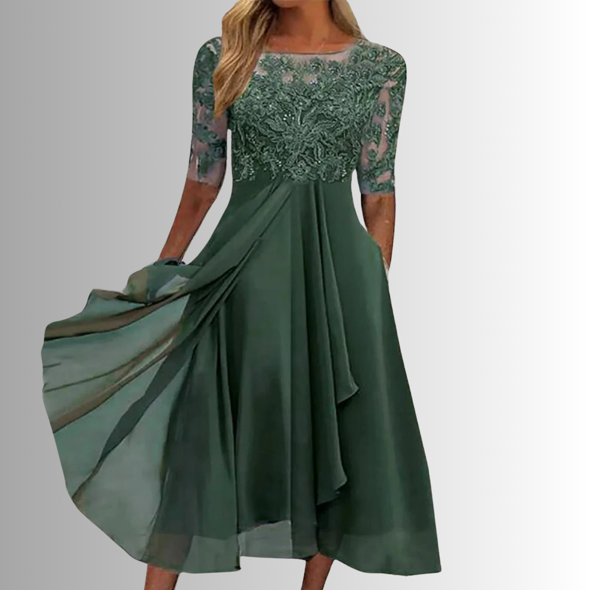 Rhea Women's White Lace Dress | Timeless Elegance for Summer and Formal Events - 4
