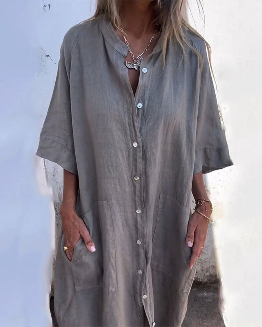 Vera Women's Shirt Dress | Breathable Boho Summer Style, Plus Size Available - 1
