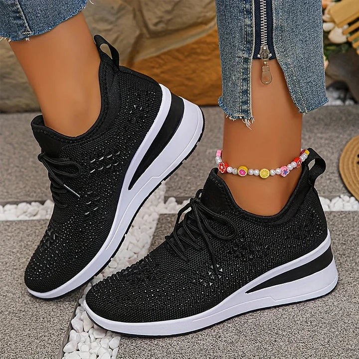 Bella Women's Sneakers | White Slip-On Design, Orthopedic Support - 4