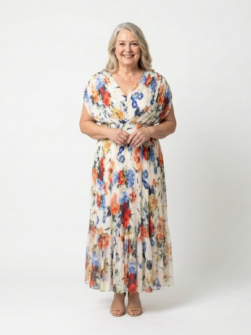 Sophie Women's Midi Dress | Lightweight Pleated Summer Dress - 4