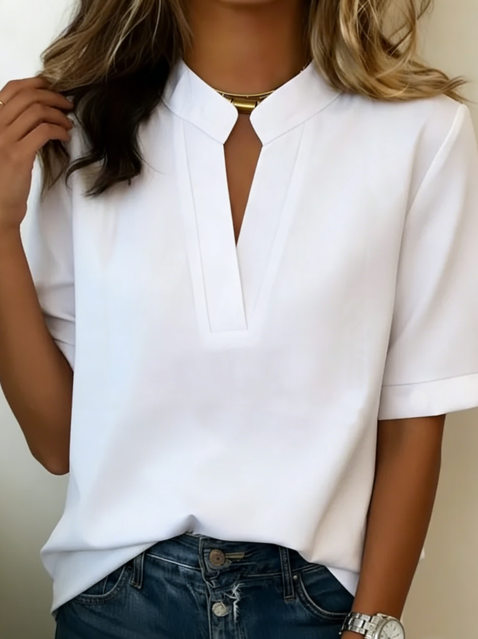 Luna Women's Relaxed Short Sleeve Shirt | Soft Breathable Fabric, Plus Size Available - 2