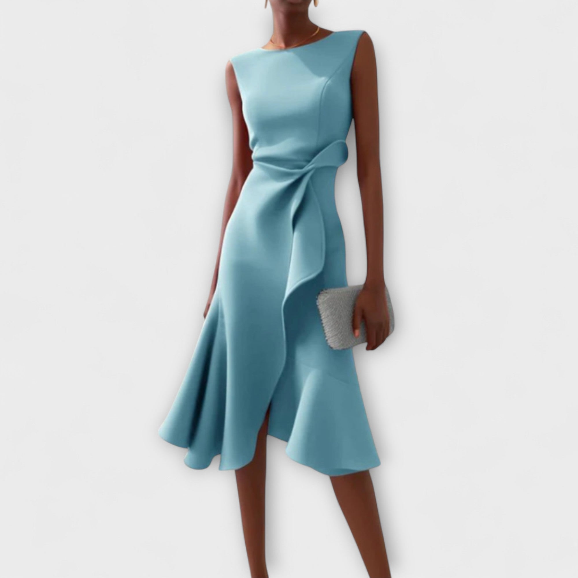 Sierra Women's Midi Dress | Asymmetric Draped Design, Perfect for Summer and Formal Occasions - 4