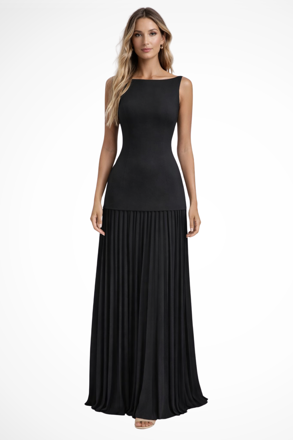 Eline Women's Maxi Dress | Elegant Pleated Design for Formal Occasions - 2