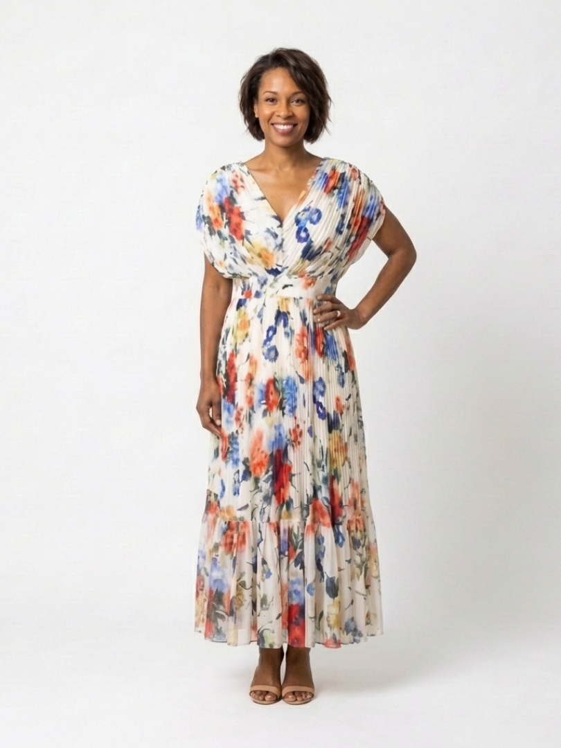 Sophie Women's Midi Dress | Lightweight Pleated Summer Dress - 5