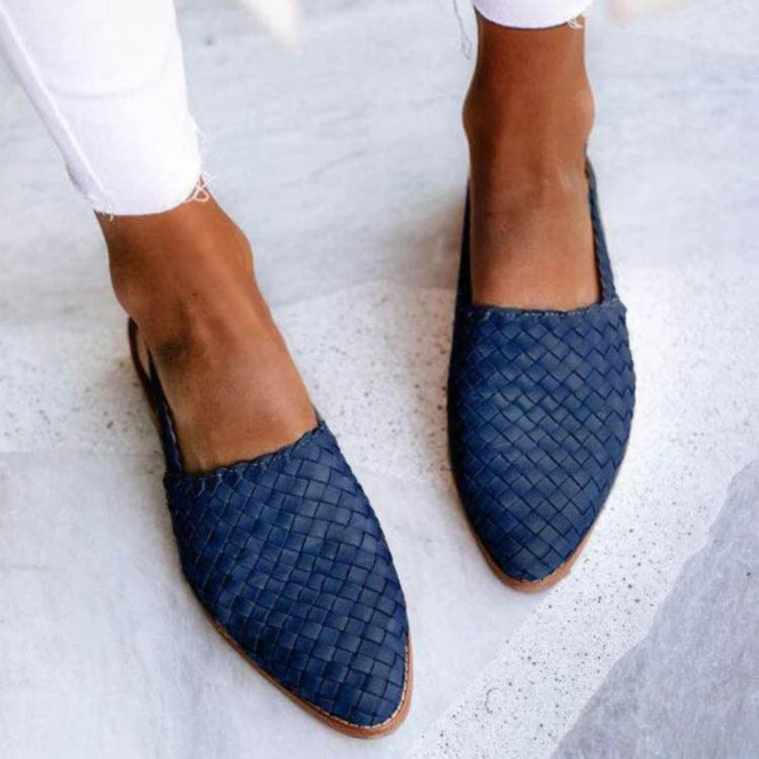 Daisy Women's Ballet Flats | Woven Vegan Leather, Elegant Design - 4