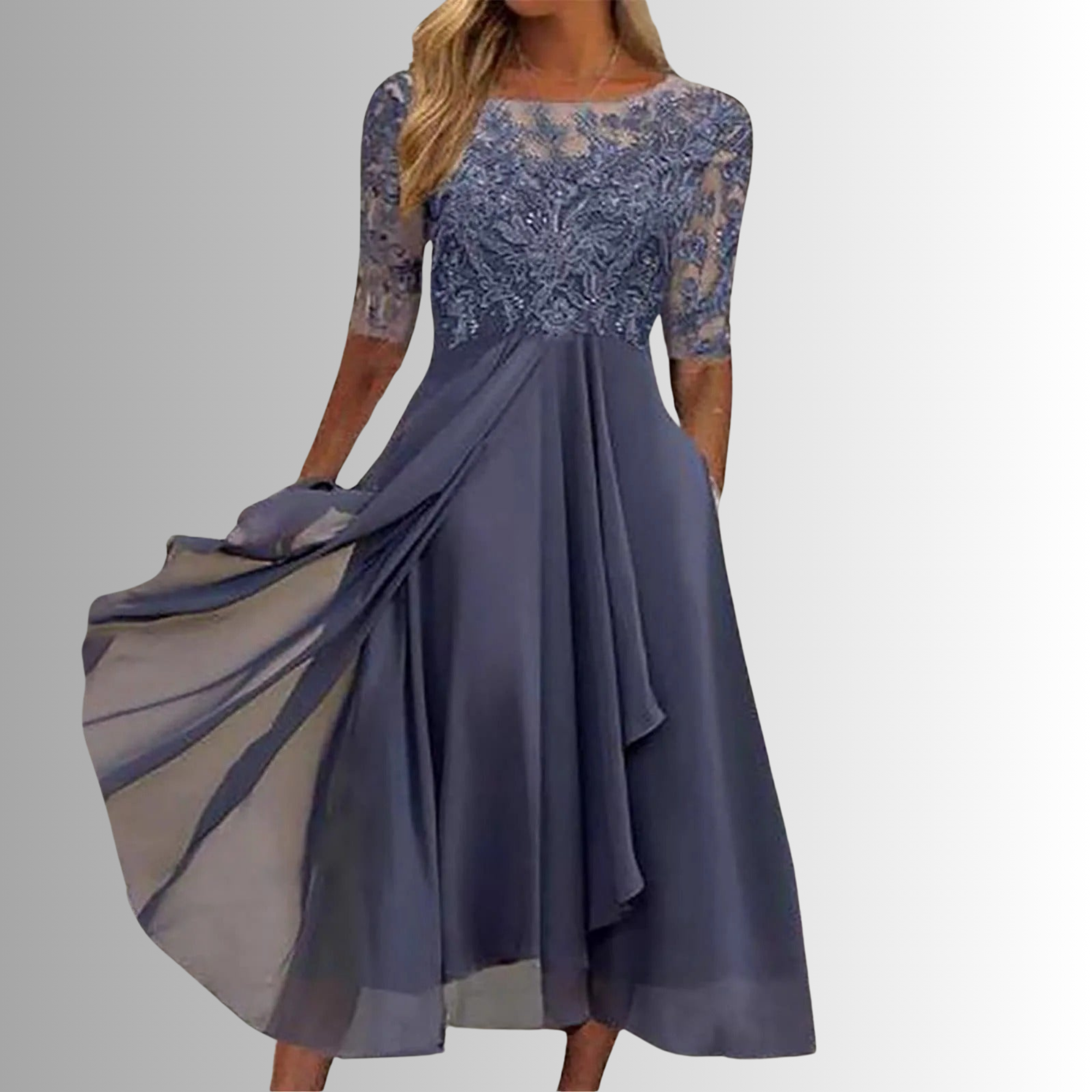 Rhea Women's White Lace Dress | Timeless Elegance for Summer and Formal Events - 5