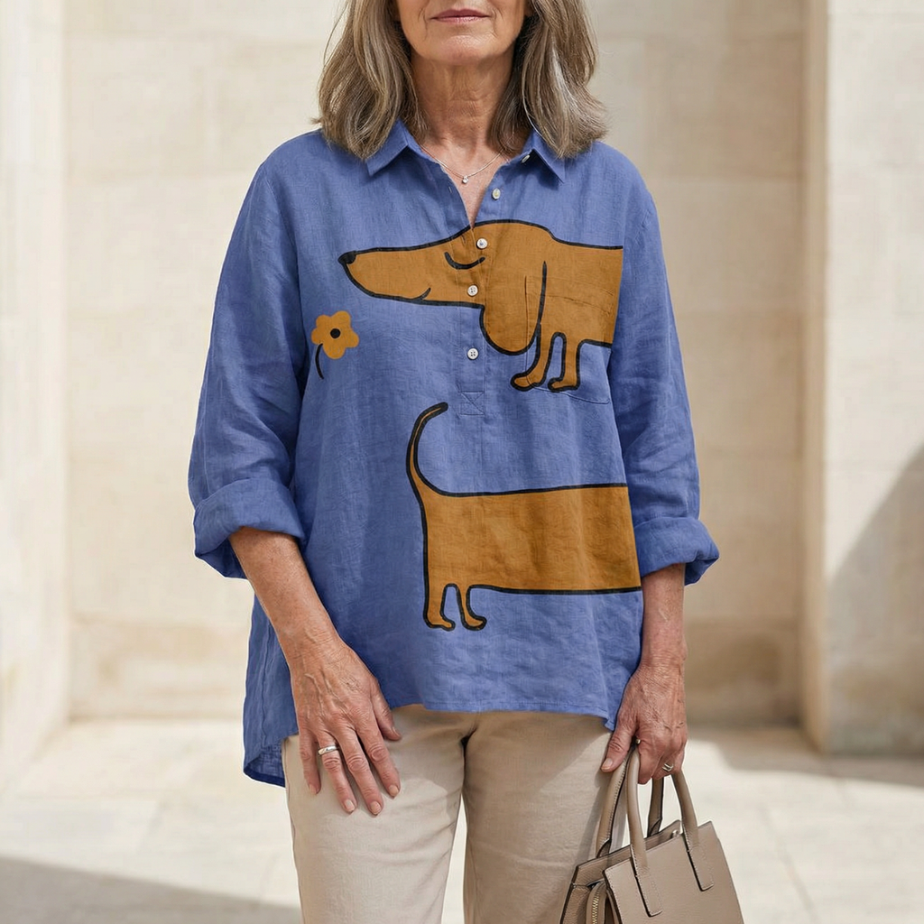 Ava Women's Shirt | Artistic Print, Relaxed Fit - 2