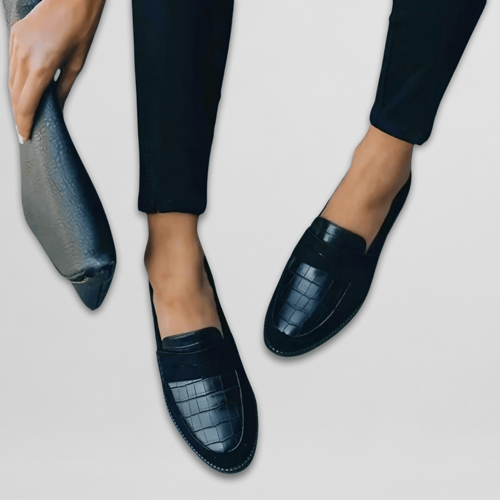 Diane Women's Black Loafers | Handcrafted Orthopedic Comfort - 3