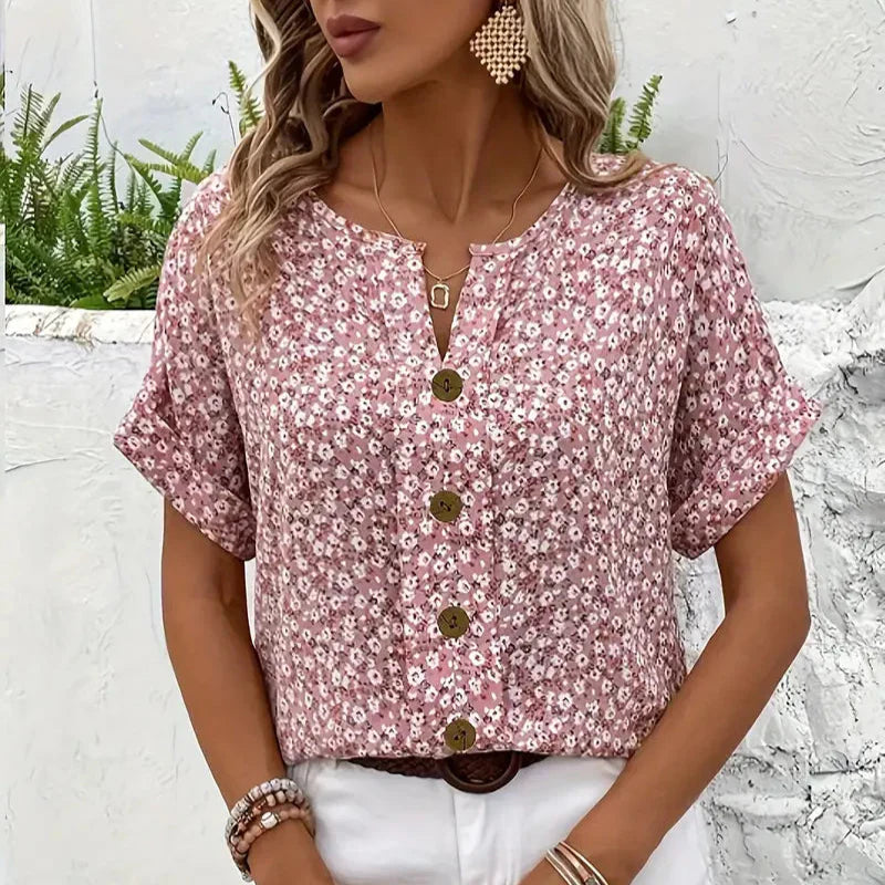 Virellea Women's Long Sleeve Blouse | Elegant Floral Design, Lightweight & Breathable - 5