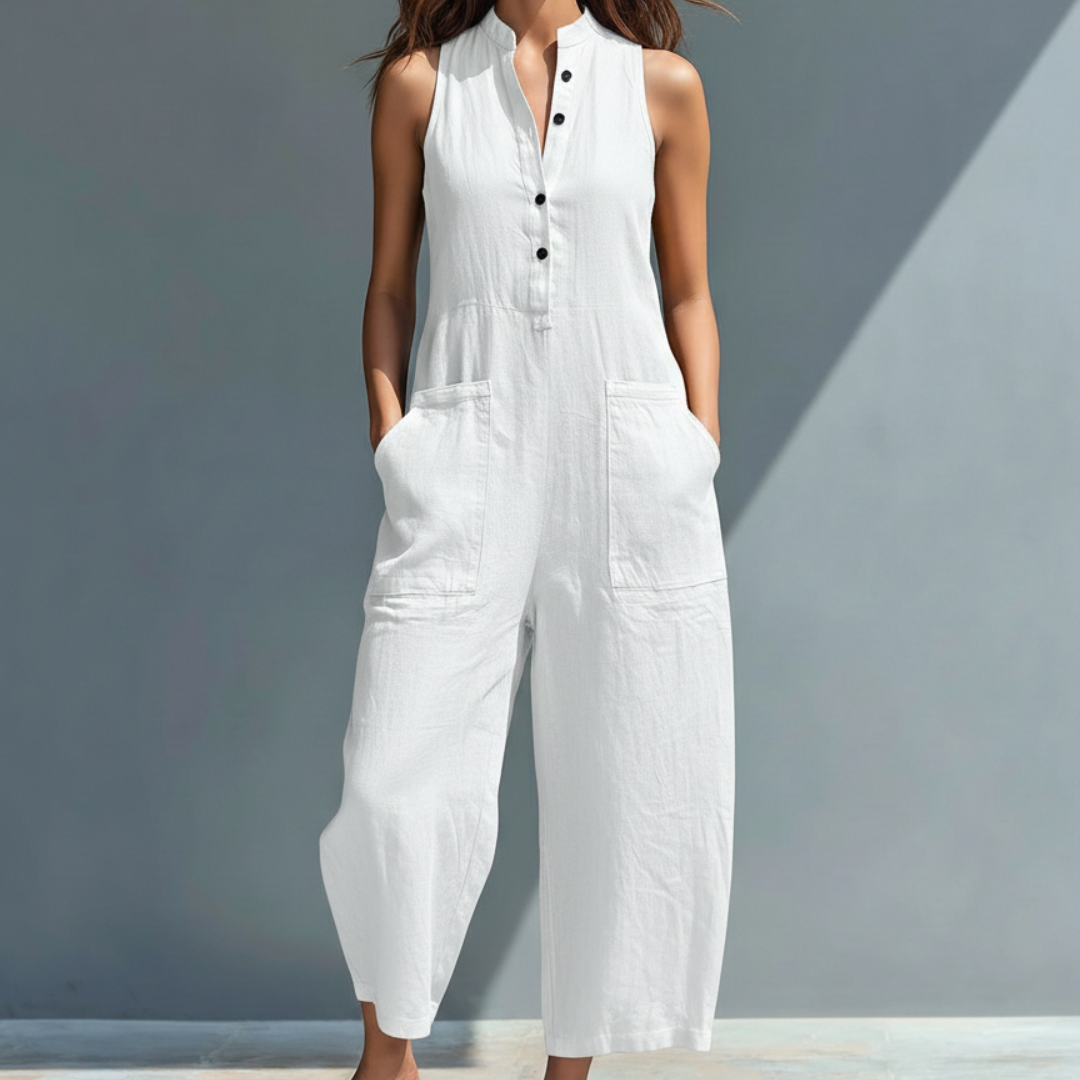 Luna Women's Jumpsuit | Sleeveless, Lightweight Elegance - 6