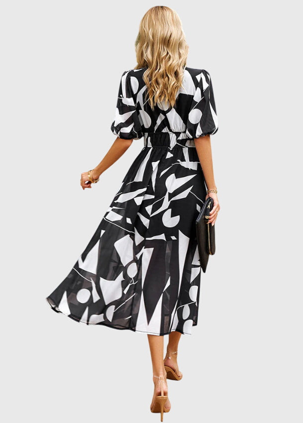 Mira Women's Midi Dress | Floral Print, Flattering Fit - 5