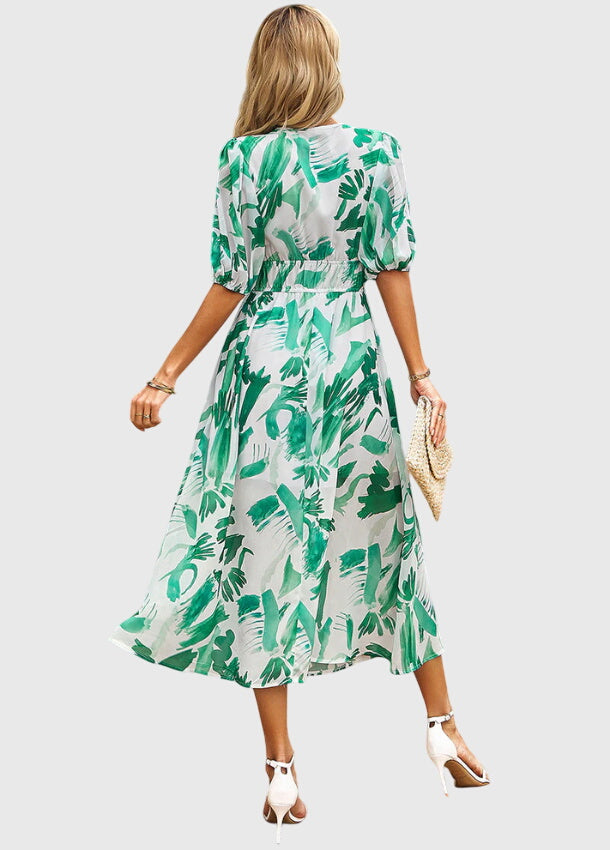 Mira Women's Midi Dress | Floral Print, Flattering Fit - 10