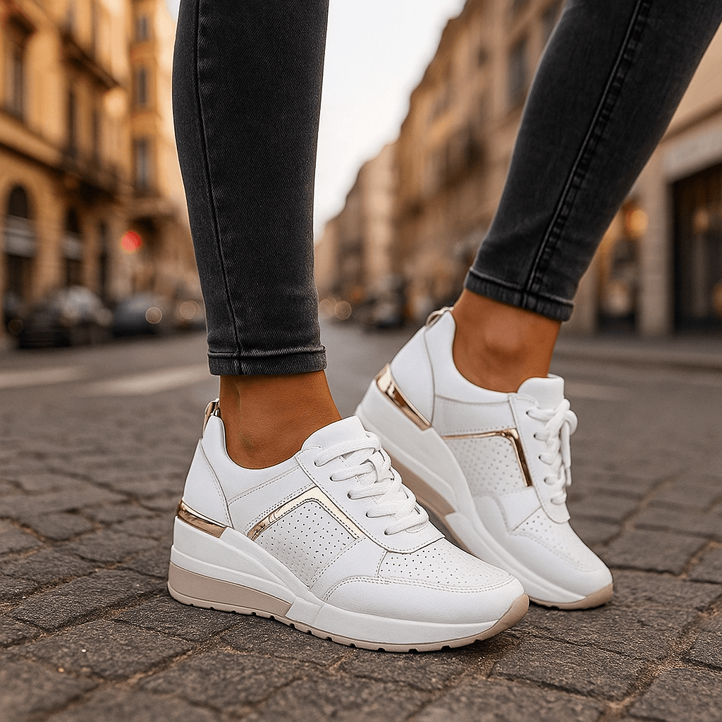 Lyria Women's Sneakers | Shock-Absorbing White Comfort - 8