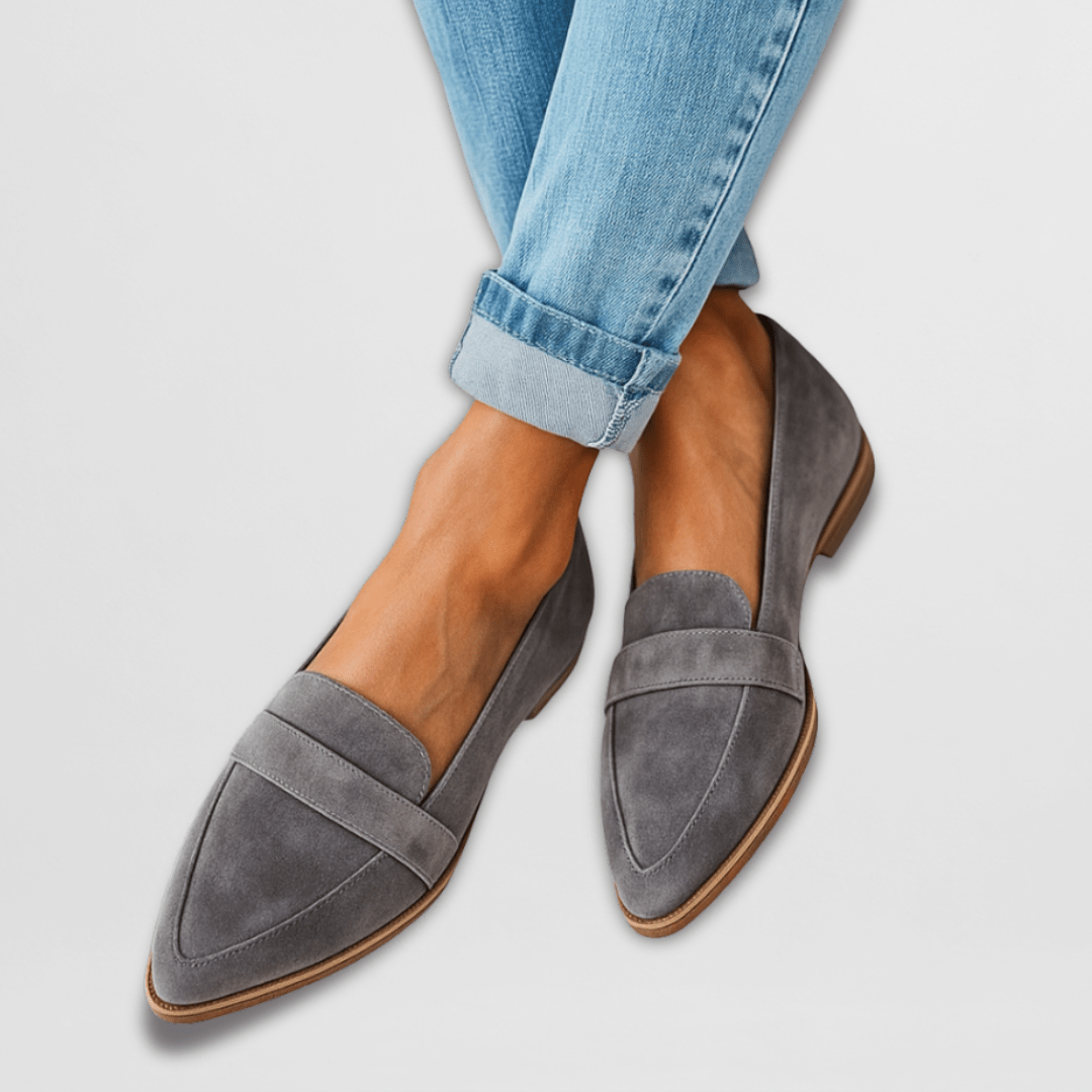 Savvy Women's Black Loafers | Soft Suede, Orthopedic Comfort - 2