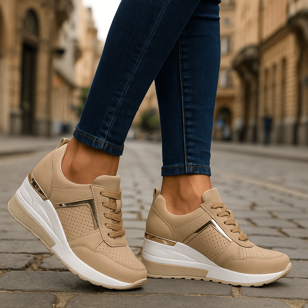 Lyria Women's Sneakers | Shock-Absorbing White Comfort - 5