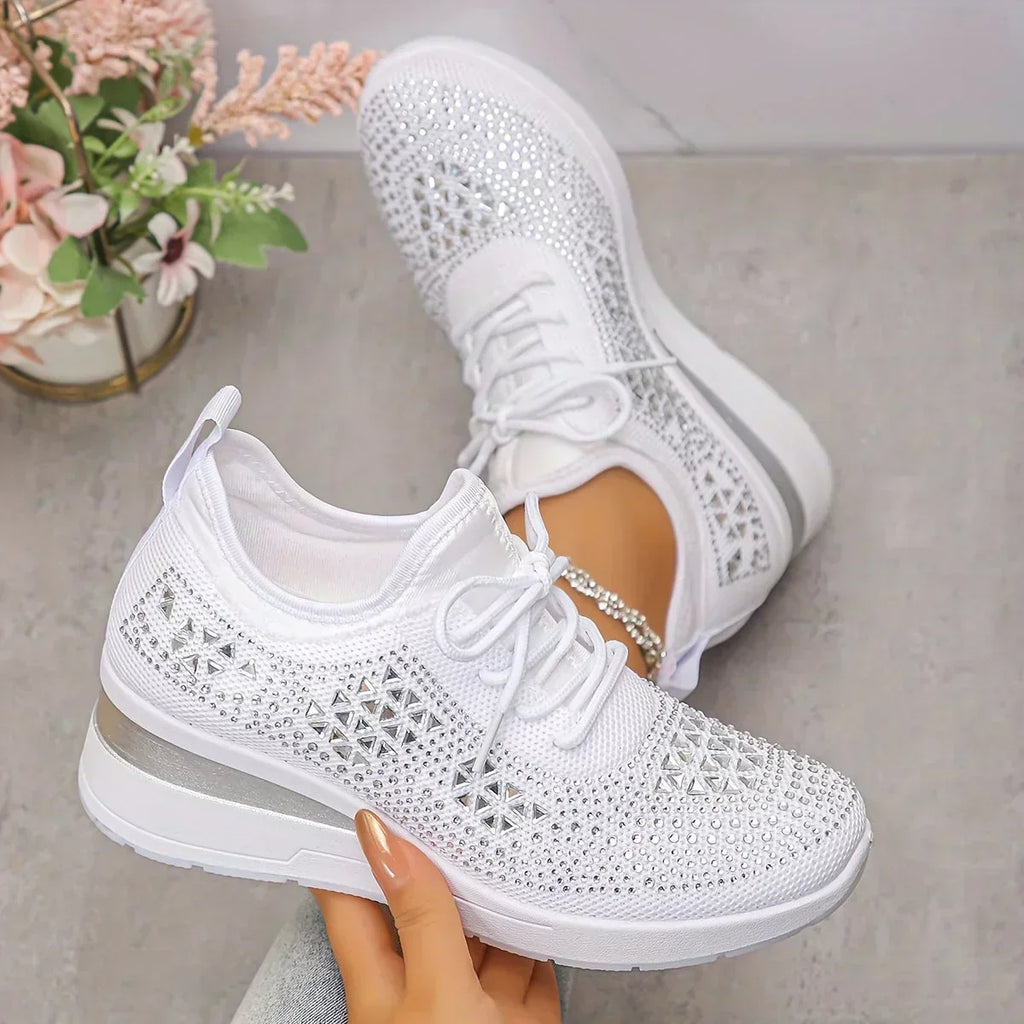 Bella Women's Sneakers | White Slip-On Design, Orthopedic Support - 1