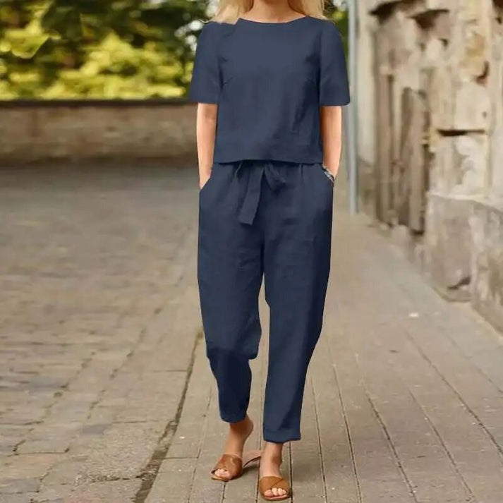 Lina Women's Set | Soft Cotton-Polyester Blend Loungewear - 1
