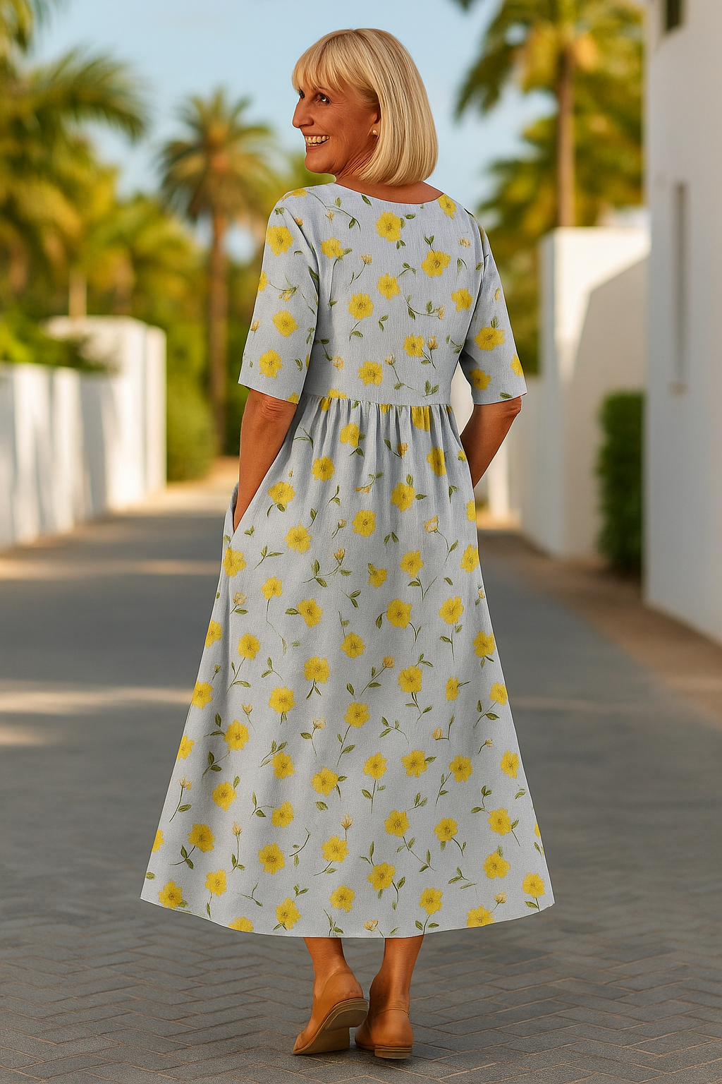 Lily Women's Midi Dress | Effortless Comfort, Lightweight Fabric - 9