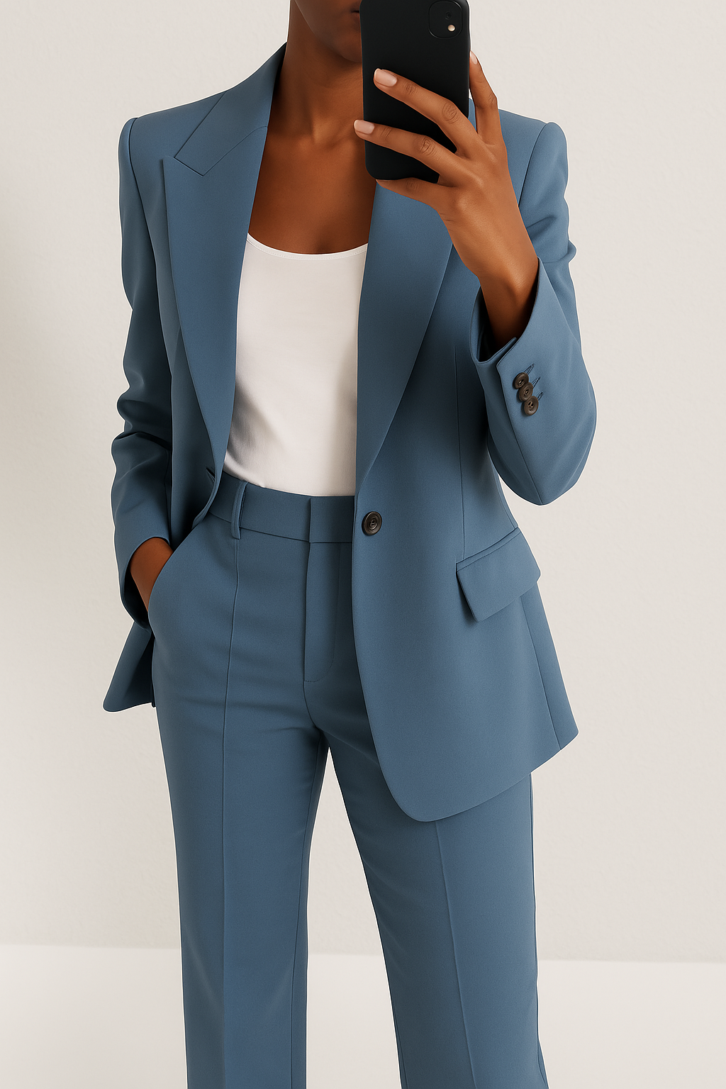 Seravelle Women's Suit | Tailored White Pant Suit for Elegant Style - 1