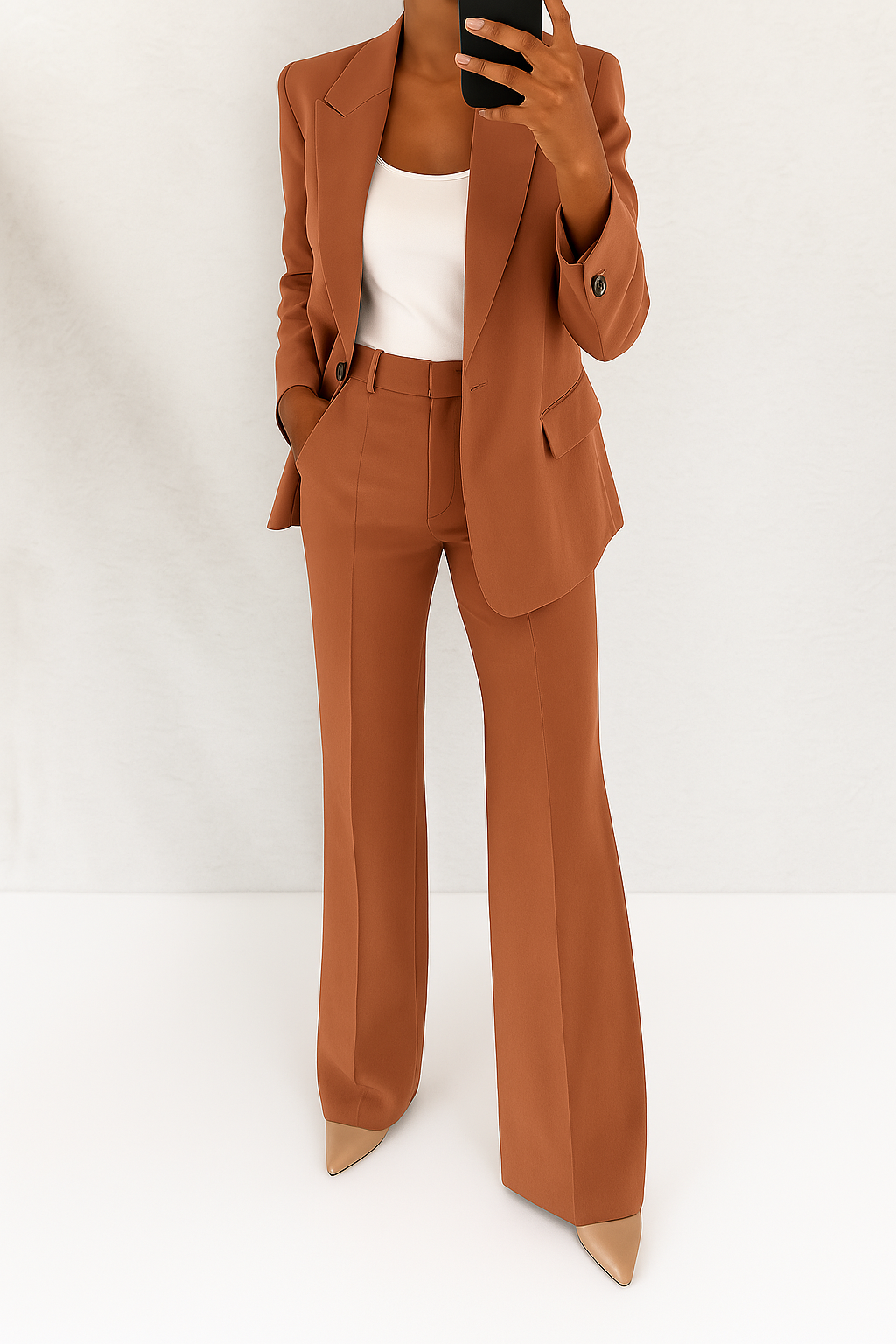 Seravelle Women's Suit | Tailored White Pant Suit for Elegant Style - 10