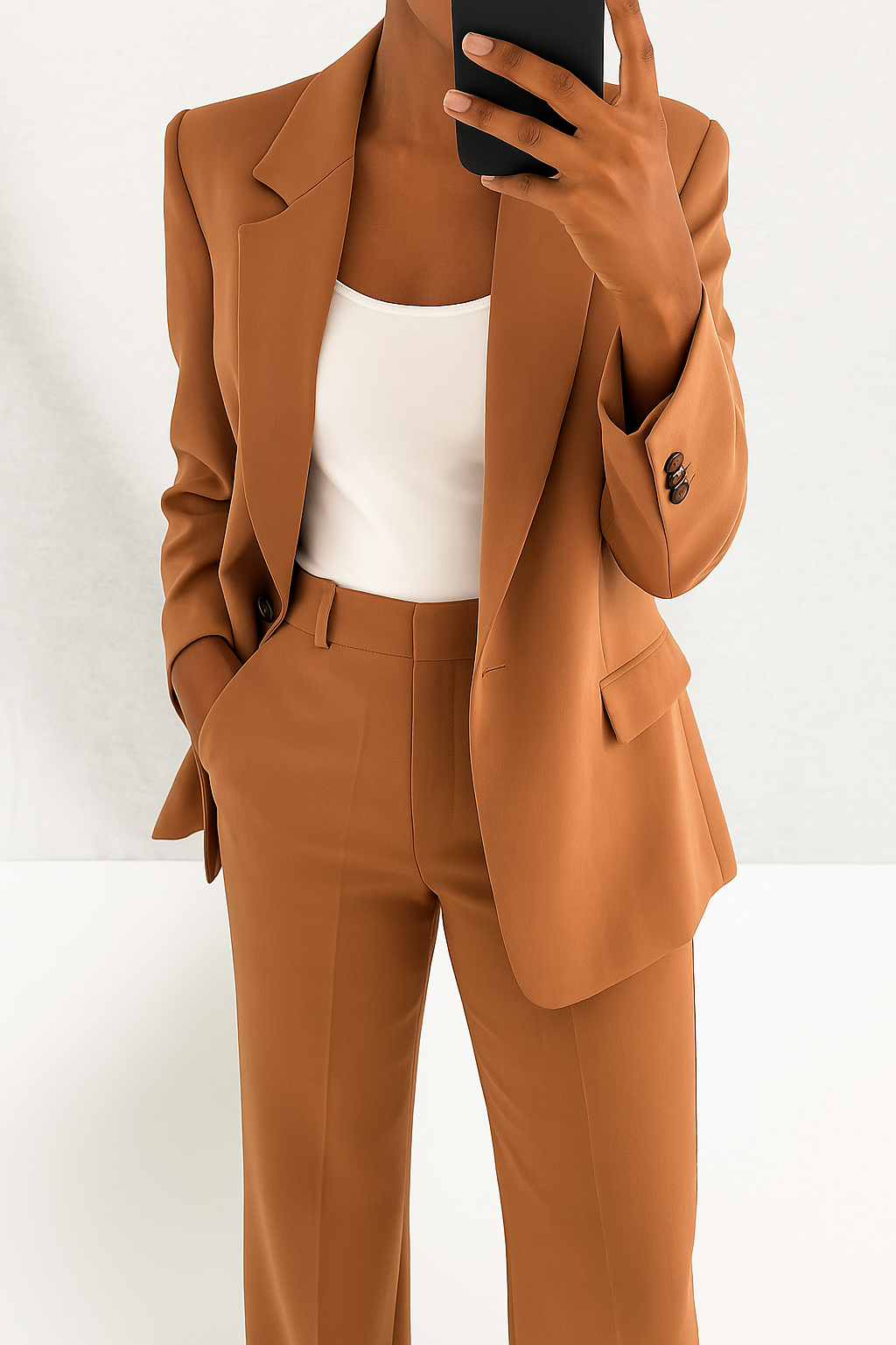 Seravelle Women's Suit | Tailored White Pant Suit for Elegant Style - 4