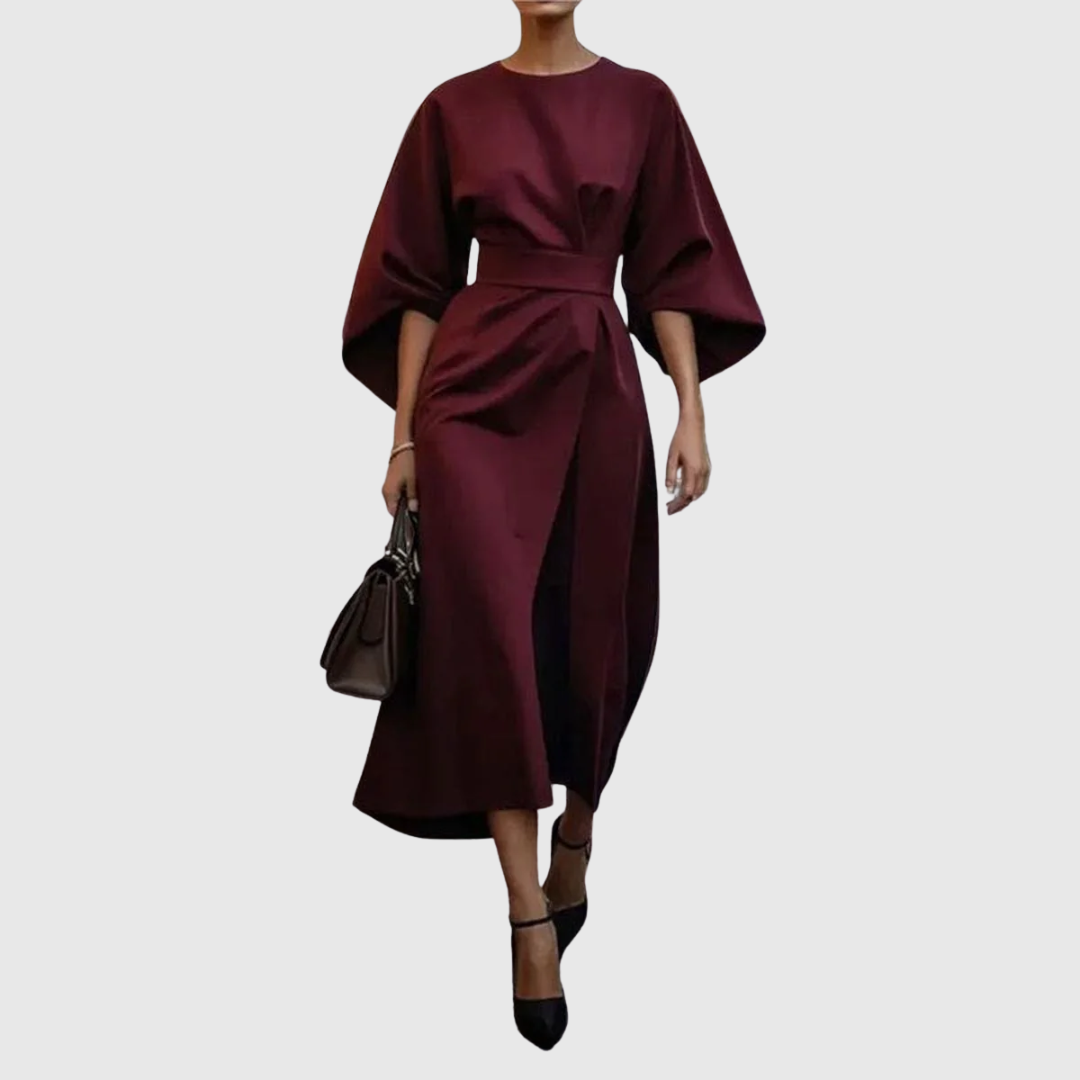Eldra Women's Maxi Dress | Satin Feel, Elegant Evening Wear - 2