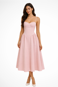 Sera Women's Midi Dress | Corset Bodice, Elegant A-Line, Summer Cocktail - 1