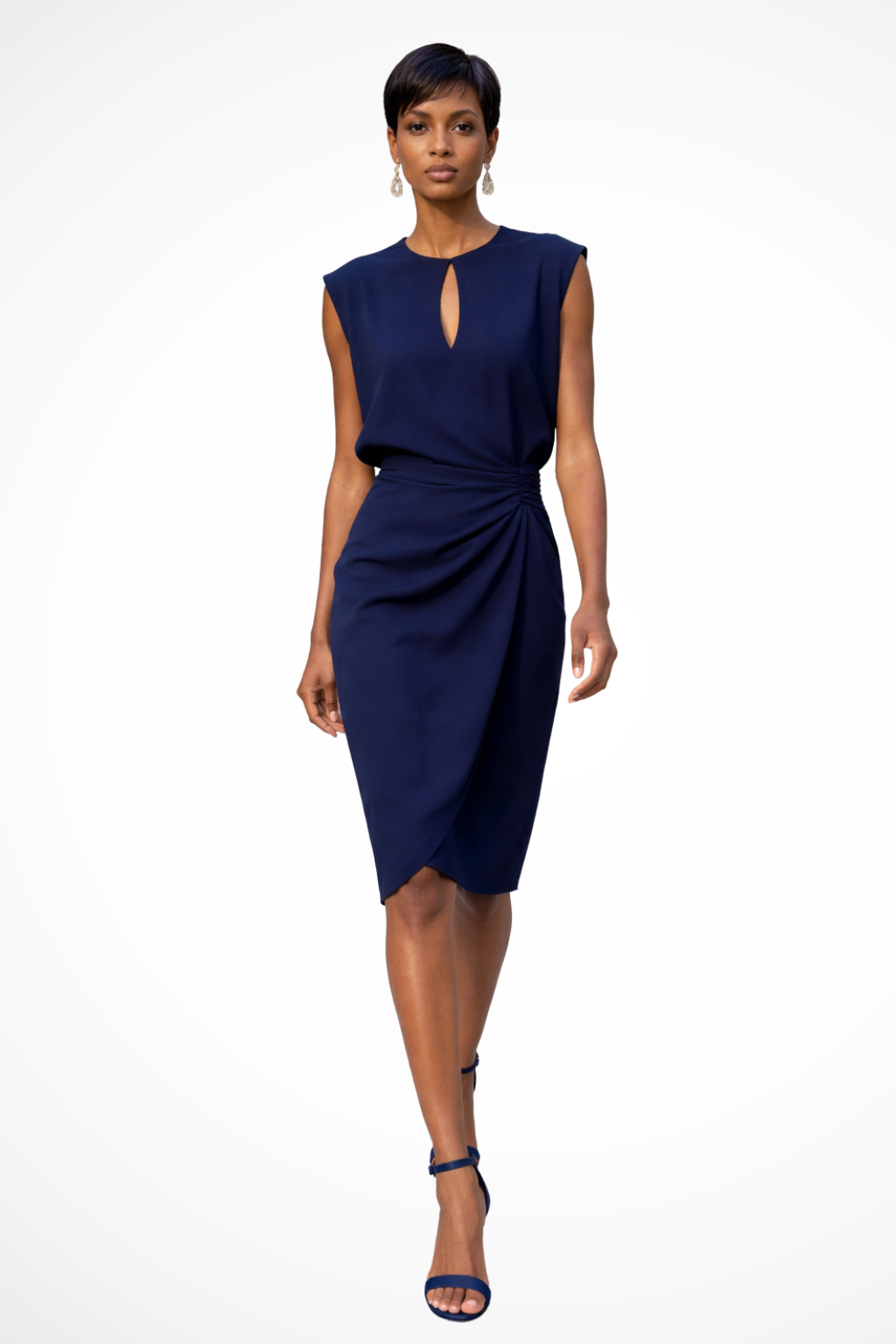 Cressida Women's Midi Dress | Ruched Wrap Design, Versatile Summer Style - 2
