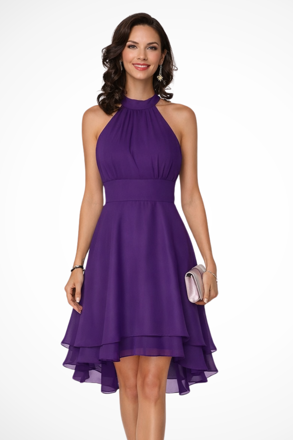 Elysia Women's Mini Dress | Halter Neck, Ruffled Hem, Lightweight Summer Style - 4