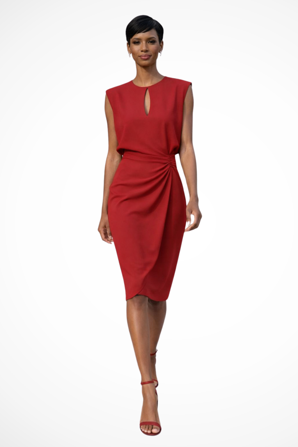 Cressida Women's Midi Dress | Ruched Wrap Design, Versatile Summer Style - 6